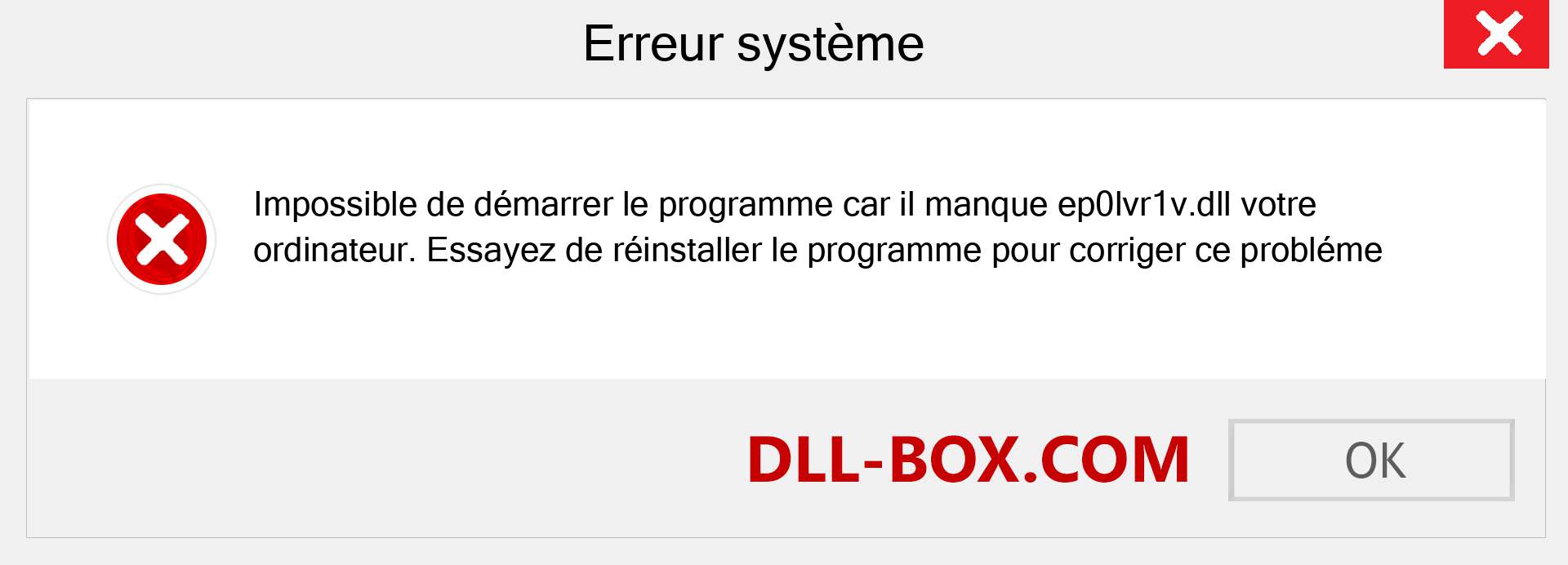 Le fichier ep0lvr1v.dll est manquant ?. Télécharger pour Windows 7, 8, 10 - Correction de l'erreur manquante ep0lvr1v dll sur Windows, photos, images